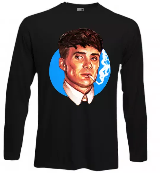 Лонгслив Томас Шелбі з цигаркою Гострі картузи Черный фото