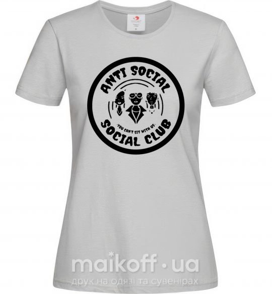 Жіноча футболка Antisocial club Daria Сірий фото