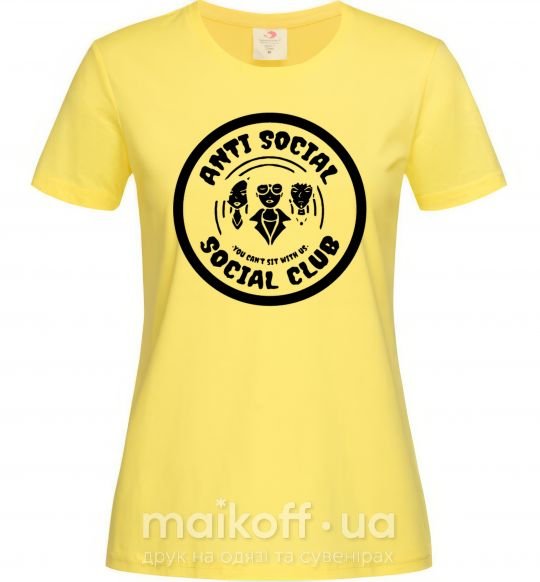 Женская футболка Antisocial club Daria Лимонный фото