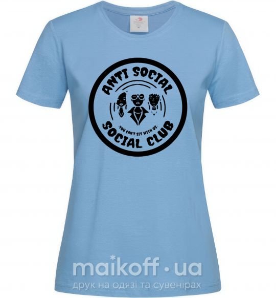 Женская футболка Antisocial club Daria Голубой фото