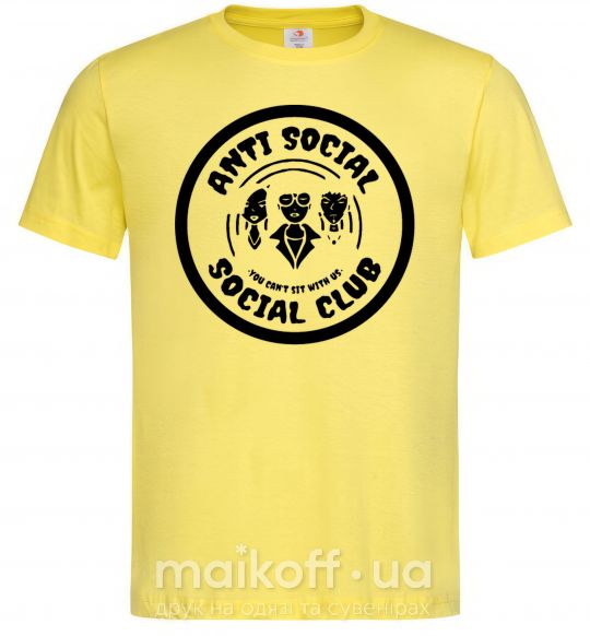Мужская футболка Antisocial club Daria Лимонный фото