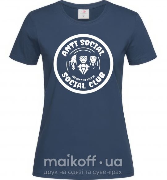 Жіноча футболка Antisocial club Daria Темно-синій фото