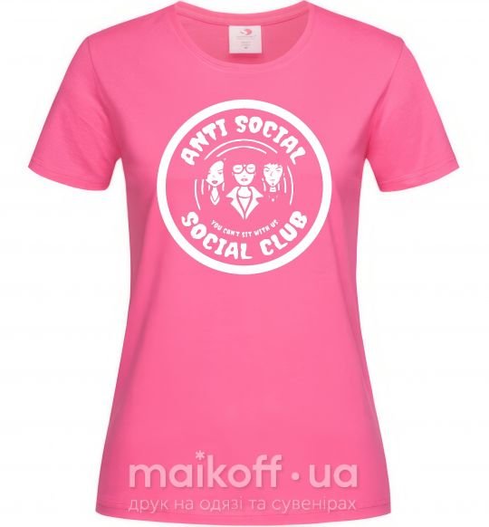 Женская футболка Antisocial club Daria Ярко-розовый фото