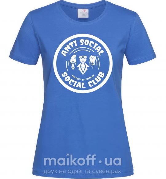 Женская футболка Antisocial club Daria Ярко-синий фото
