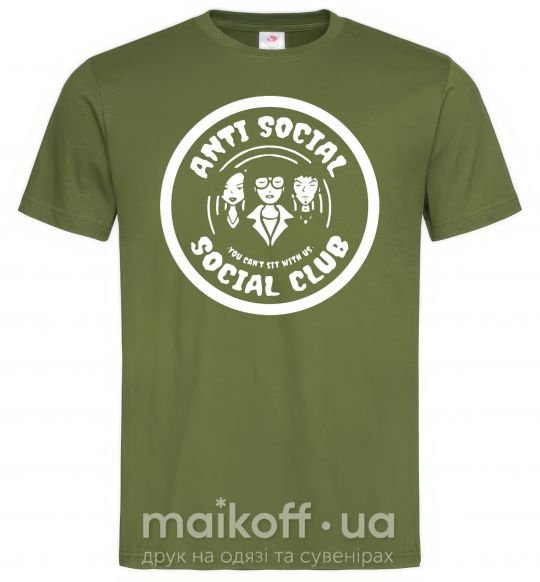 Мужская футболка Antisocial club Daria Оливковый фото