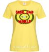 Женская футболка Sick world Лимонный фото