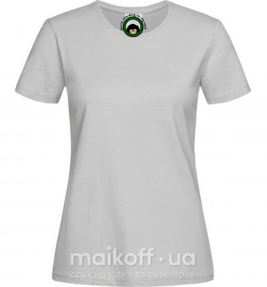 Жіноча футболка Дарья лого Сірий фото