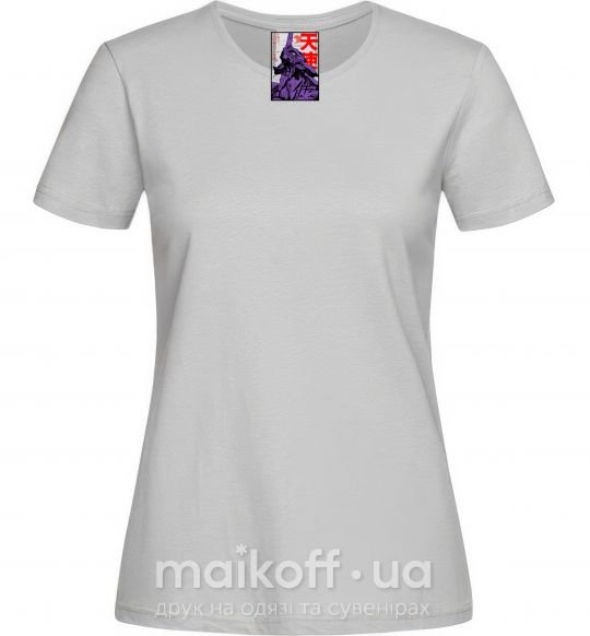 Женская футболка Evangelion Серый фото