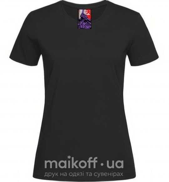 Жіноча футболка Evangelion Чорний фото