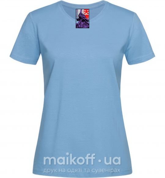 Жіноча футболка Evangelion Блакитний фото