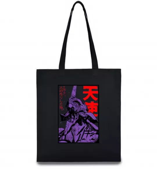 Еко-сумка Evangelion Чорний фото