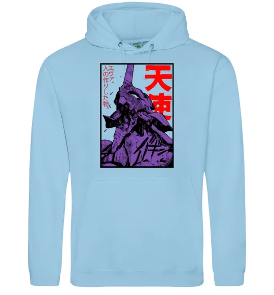 Женская толстовка (худи) Evangelion Голубой фото
