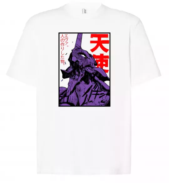 Футболка Оверсайз Evangelion Белый фото