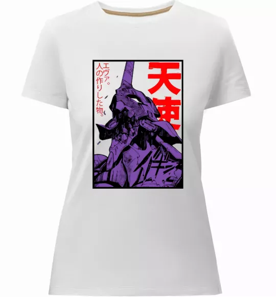 Жіноча преміум футболка Evangelion Білий фото