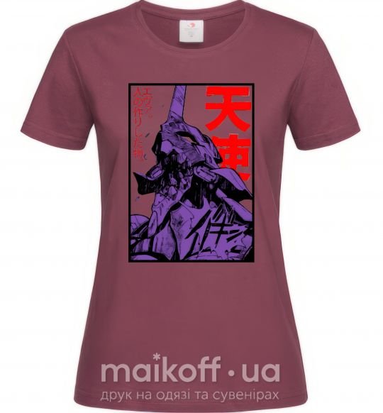 Жіноча футболка Evangelion Бордовий фото