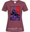 Женская футболка Evangelion Бордовый фото