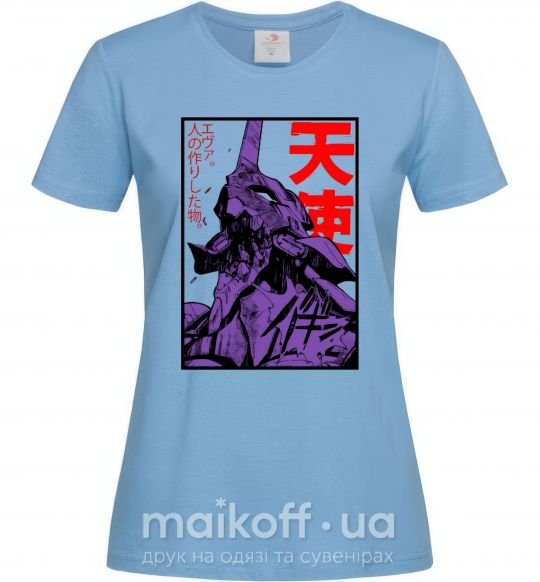 Женская футболка Evangelion Голубой фото