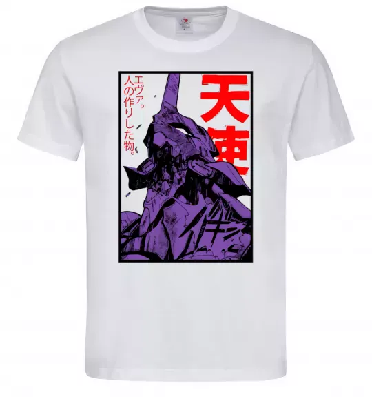 Чоловіча футболка Evangelion Білий фото