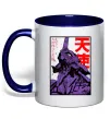 Чашка с цветной ручкой Evangelion Глубокий темно-синий фото