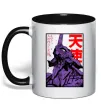 Чашка с цветной ручкой Evangelion Черный фото
