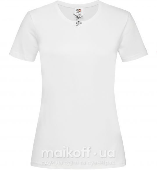 Женская футболка Evangelion HELMETS аниме Белый фото