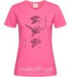 Женская футболка Evangelion HELMETS аниме Ярко-розовый фото