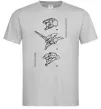 Мужская футболка Evangelion HELMETS аніме Серый фото