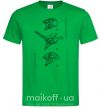Мужская футболка Evangelion HELMETS аниме Зеленый фото