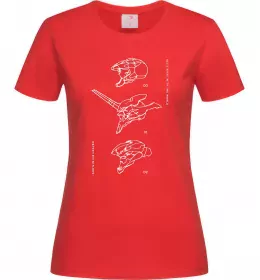 Жіноча футболка Evangelion HELMETS аніме Червоний фото