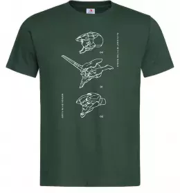 Мужская футболка Evangelion HELMETS аніме Темно-зеленый фото