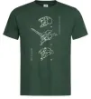 Мужская футболка Evangelion HELMETS аніме Темно-зеленый фото