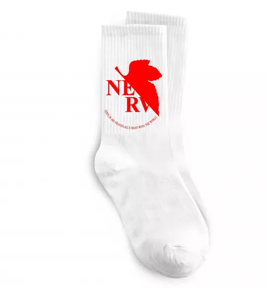 Носки Evangelion аніме Евангеліон Белый фото