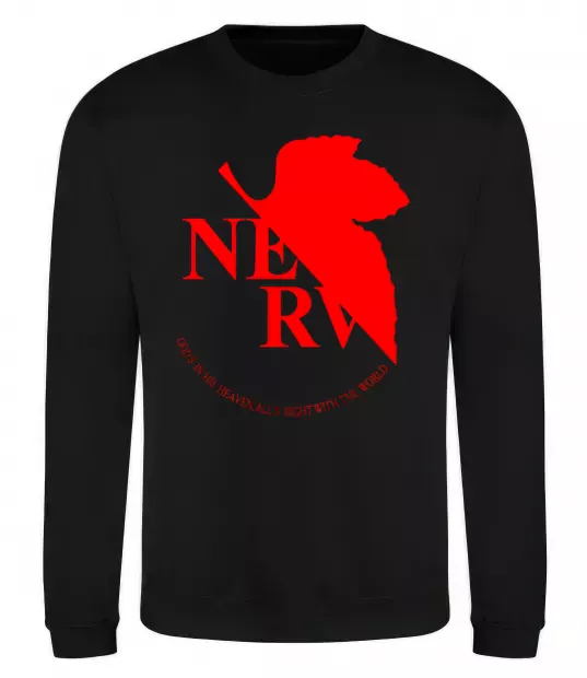 Свитшот Evangelion аніме Евангеліон Черный фото