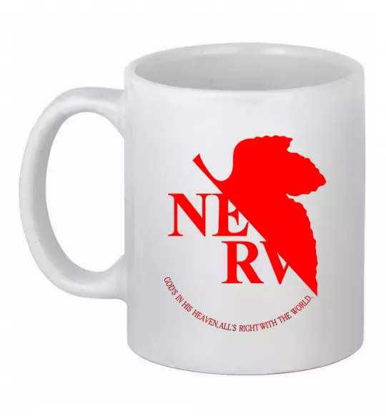 Чашка керамическая Evangelion аніме Евангеліон Белый фото