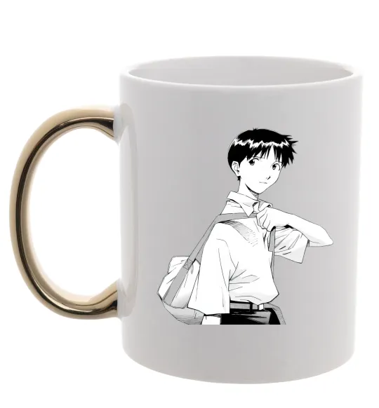 Чашка з кольоровою ручкою Daco Евангеліон Золото фото