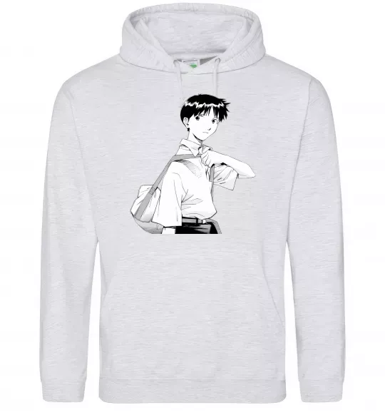 Жіноча толстовка (худі) Daco Евангеліон Сірий меланж фото