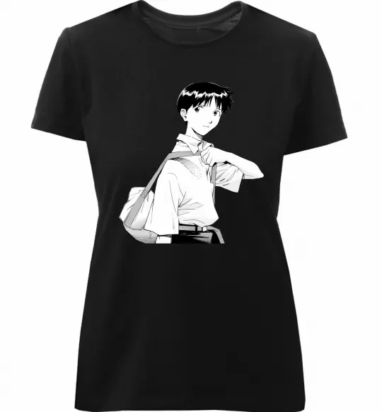 Жіноча преміум футболка Daco Евангеліон Чорний фото