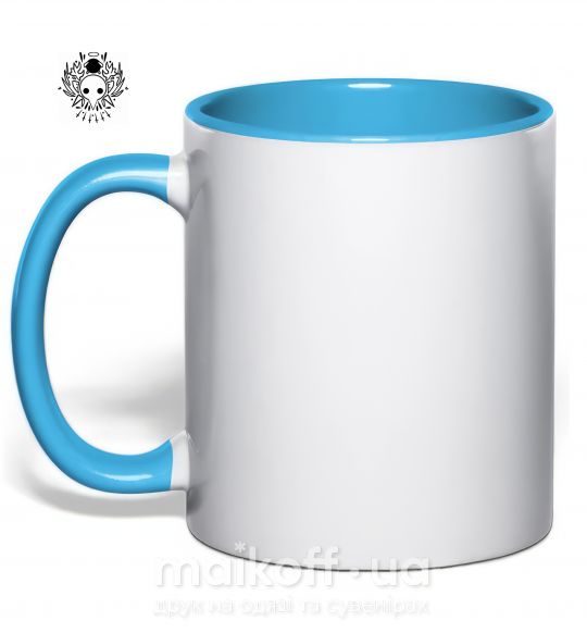 Чашка с цветной ручкой Evangelion иконка Голубой фото