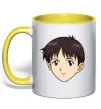Чашка з кольоровою ручкою Evangelion Сінзді Сонячно жовтий фото