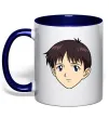 Чашка з кольоровою ручкою Evangelion Сінзді Глибокий темно-синій фото