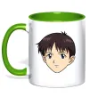 Чашка з кольоровою ручкою Evangelion Сінзді Лаймовий фото