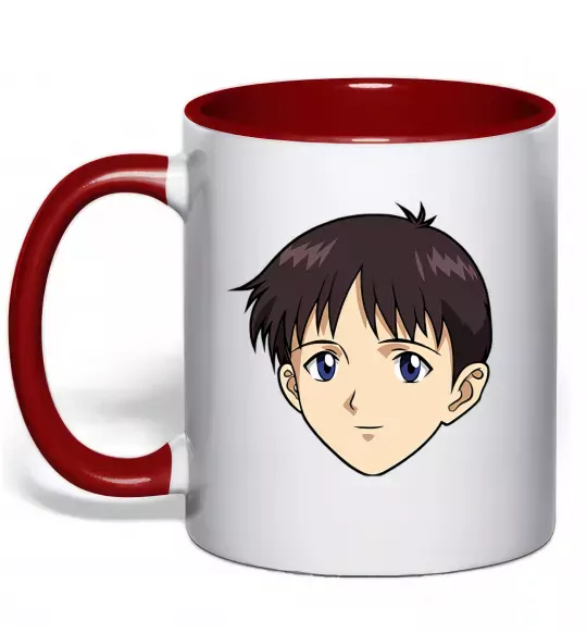Чашка з кольоровою ручкою Evangelion Сінзді Червоний фото