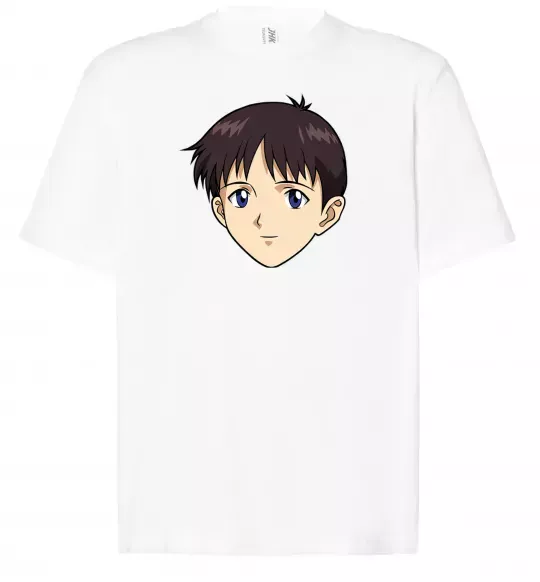 Футболка Оверсайз Evangelion Сінзді Білий фото