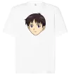 Футболка Оверсайз Evangelion Сінзді Білий фото