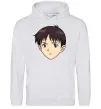 Чоловіча толстовка (худі) Evangelion Сінзді Сірий меланж фото