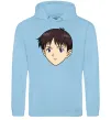 Чоловіча толстовка (худі) Evangelion Сінзді Блакитний фото