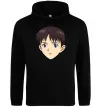 Женская толстовка (худи) Evangelion Сінзді Черный фото