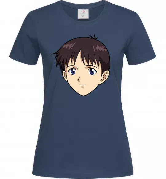 Жіноча футболка Evangelion Сінзді Темно-синій фото