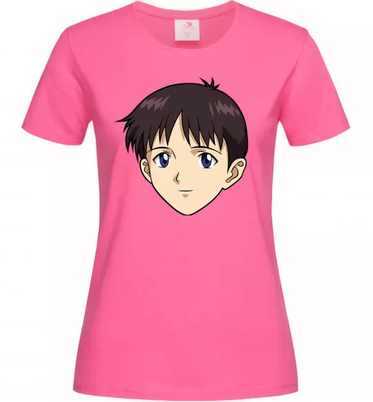 Жіноча футболка Evangelion Сінзді Яскраво-рожевий фото