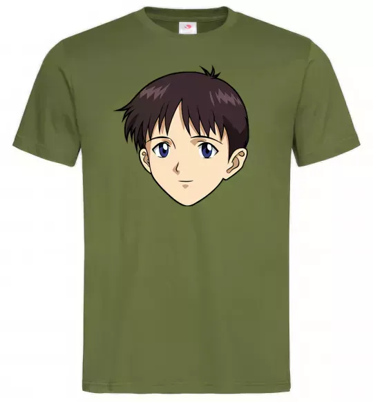 Чоловіча футболка Evangelion Сінзді Оливковий фото